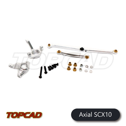 Topcad Alloy Steering Block & Linkage (2) for Honcho/ Dingo/ SCX10 [AXS1-03V2]