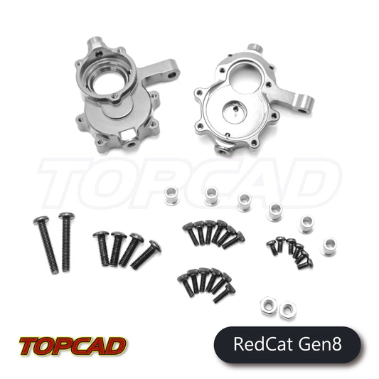 Topcad Alloy Front Outer Portal Housing Knuckle (2) for Redcat Gen8 [RCG8-01]