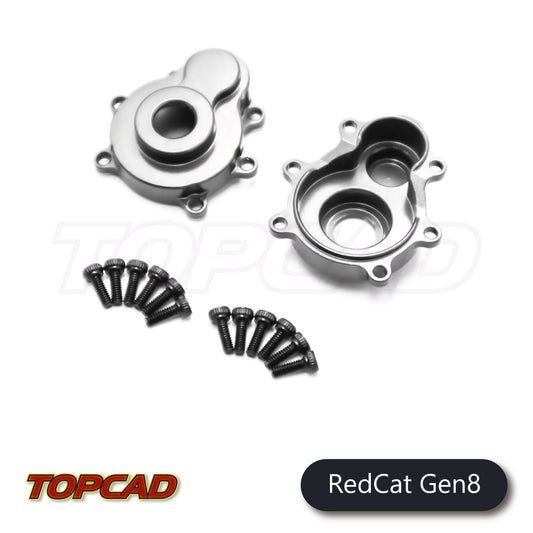 Topcad Alloy Portal Drive Housing Outer Front / Rear (2) for Redcat Gen8 [RCG8-02]