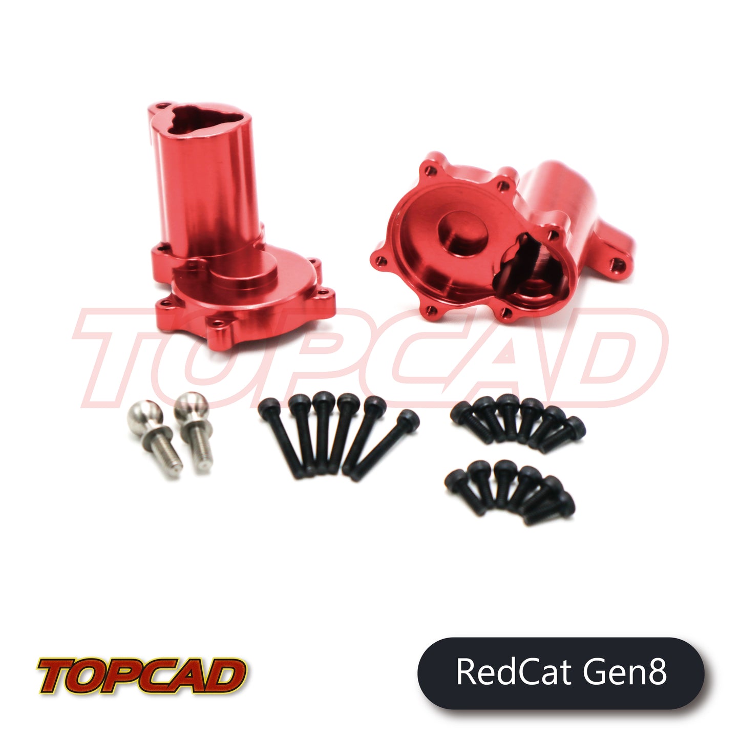 Topcad Alloy Rear Outer Portal Housing (2) for Redcat Gen8 [RCG8-03]