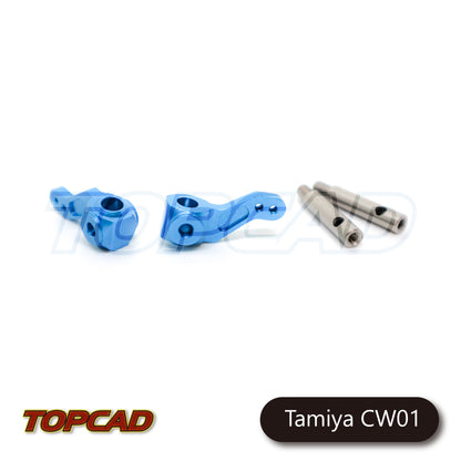 Topcad Alloy Knuckle Arms Front Upright for Lunch Box/ Midnight Pumpkin/ Mitsubishi Montero/ Unimog 406/ CW01 [TACW-04]