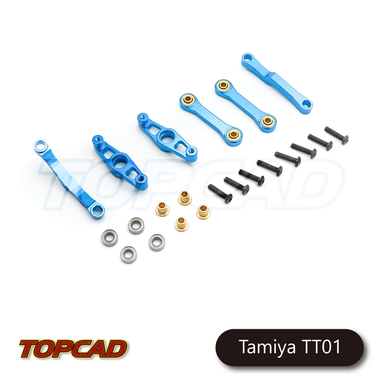 Topcad Alloy Steering Bellcrank set with Ball Bearings for TT01 [TAT1-07]