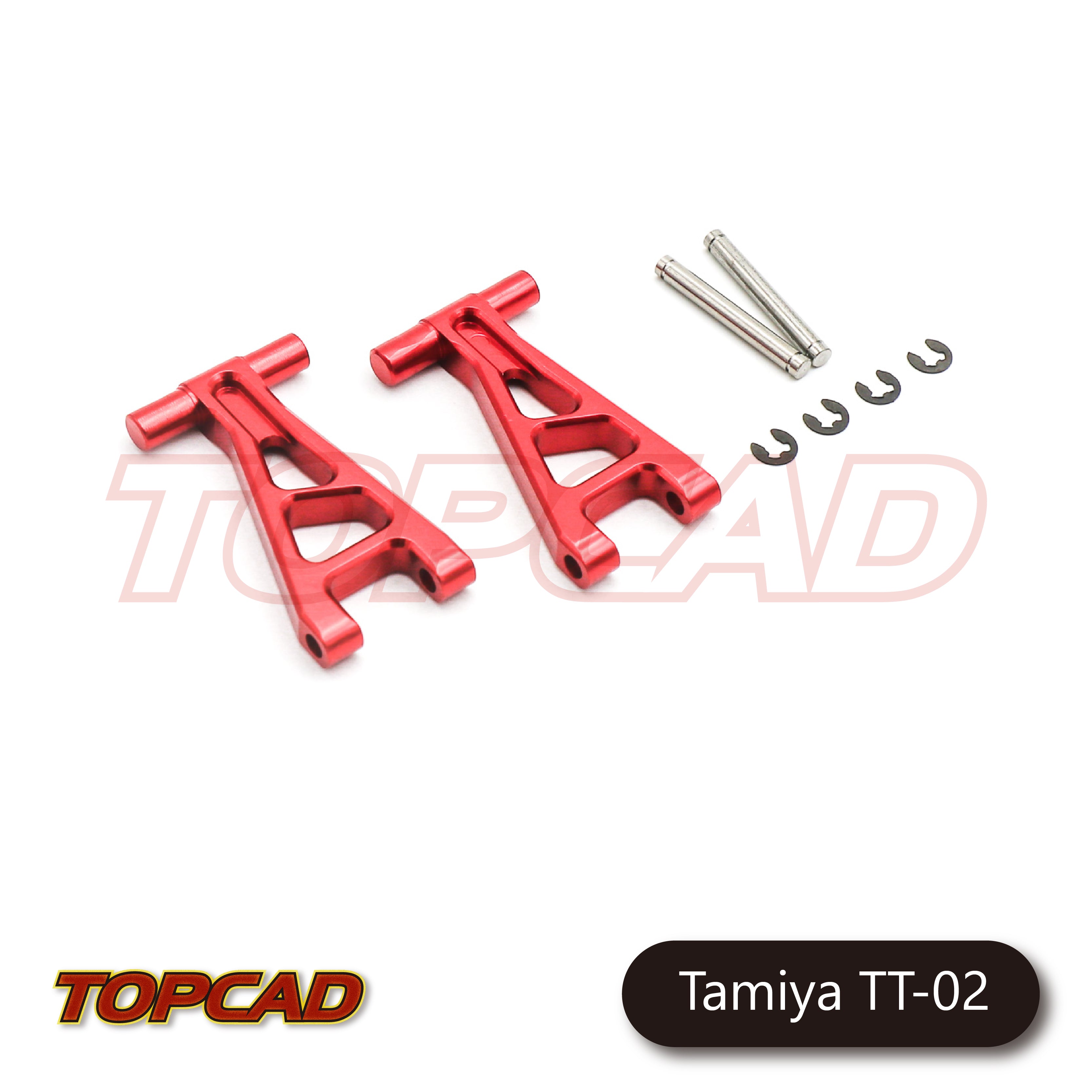 Topcad Aluminum Rear upper arm (2) for Tamiya TT02 [TAT2-03]