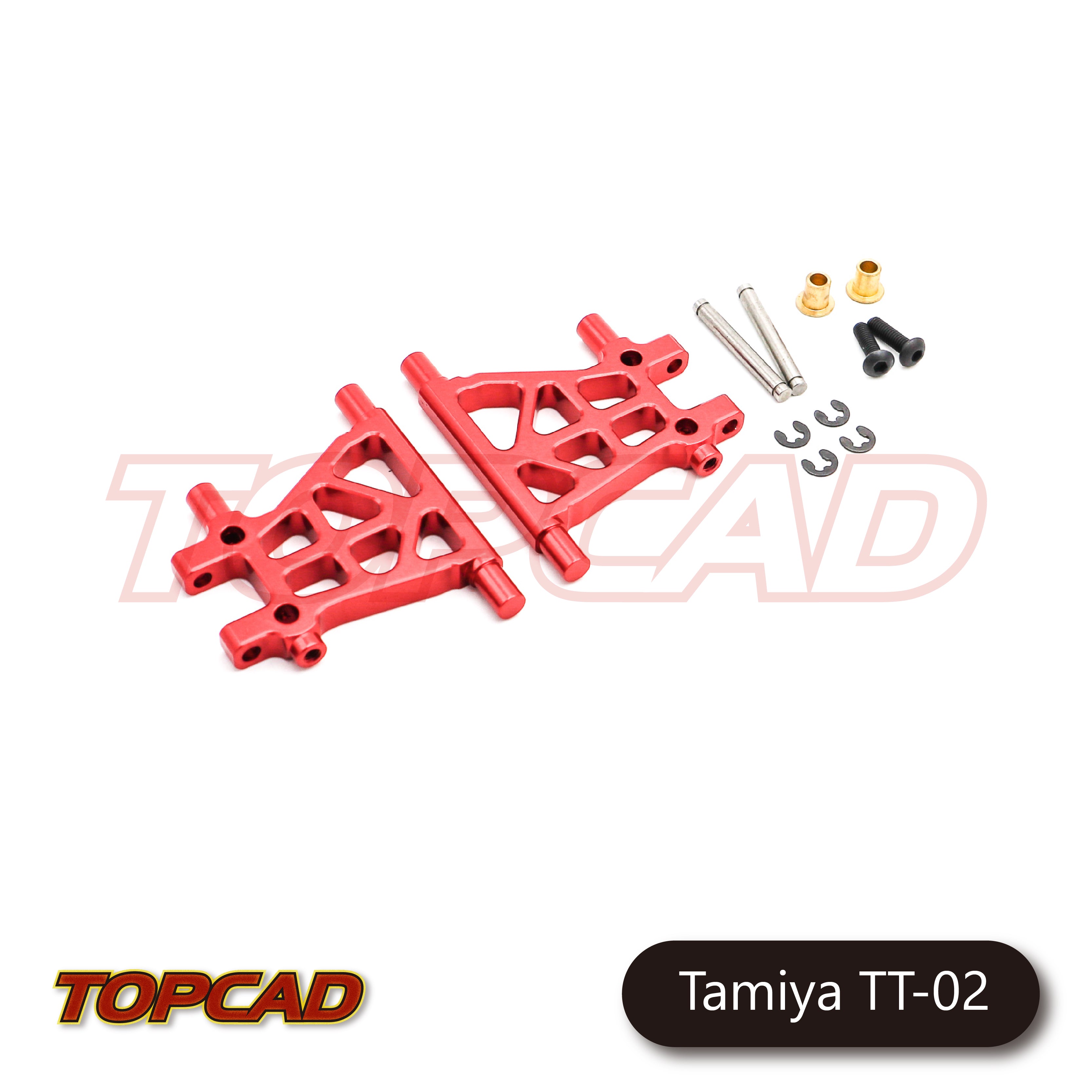 Topcad Aluminum Rear lower arm (2) for Tamiya TT02 [TAT2-04]